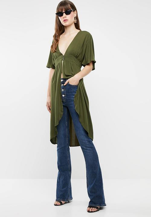 STYLE REPUBLIC - High low blouse - green