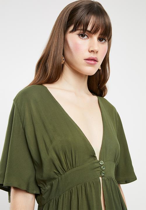 STYLE REPUBLIC - High low blouse - green