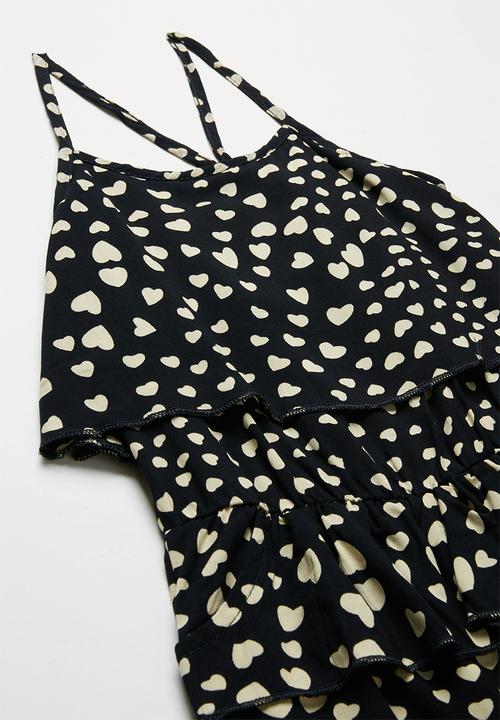 Pop Candy - Girls ruffle jumpsuit - black