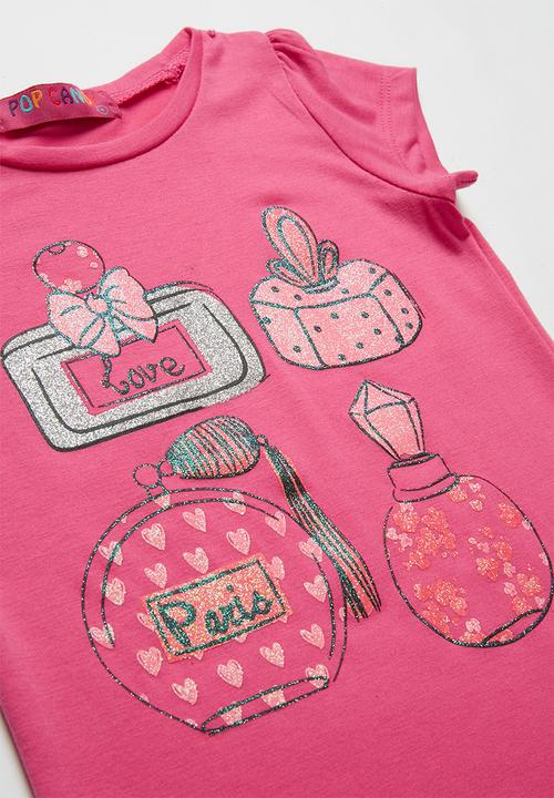 Pop Candy - Love paris short sleeve shirt - pink
