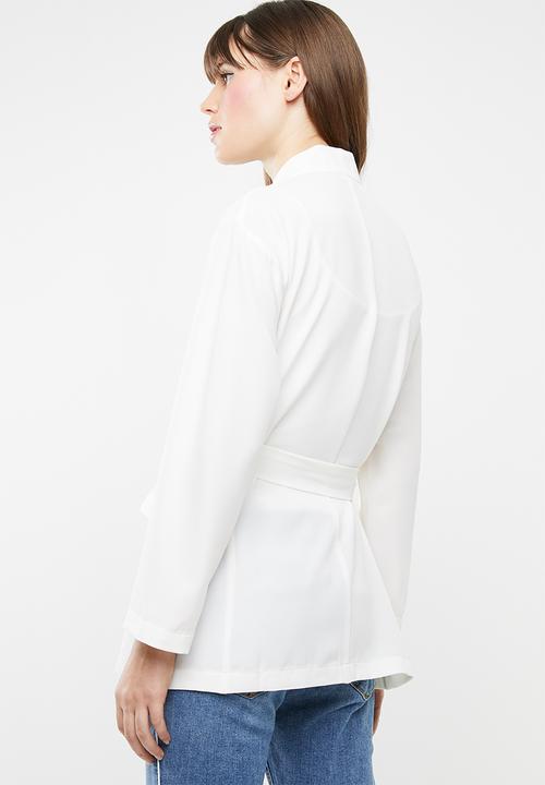 STYLE REPUBLIC - Self-tie soft blazer - white