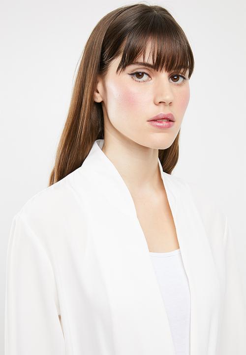 STYLE REPUBLIC - Self-tie soft blazer - white