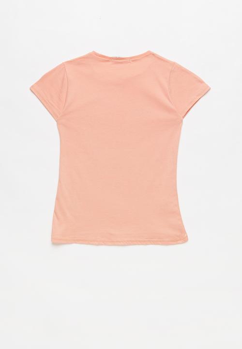 Pop Candy - Girls Printed Tee - peach