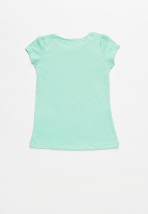 Pop Candy - Girls Printed Butterfly T-shirt - green