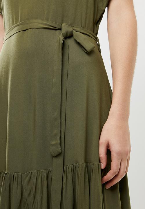 STYLE REPUBLIC - Oversized tier dress - green