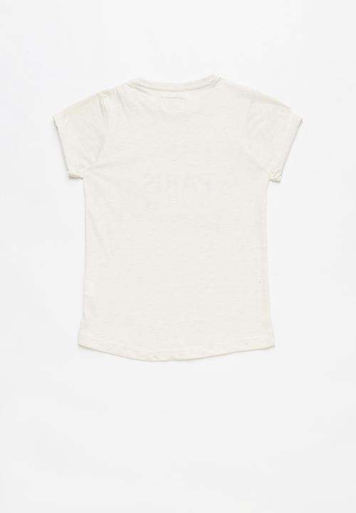 Pop Candy - Girls Graphic Printed Tee - milk