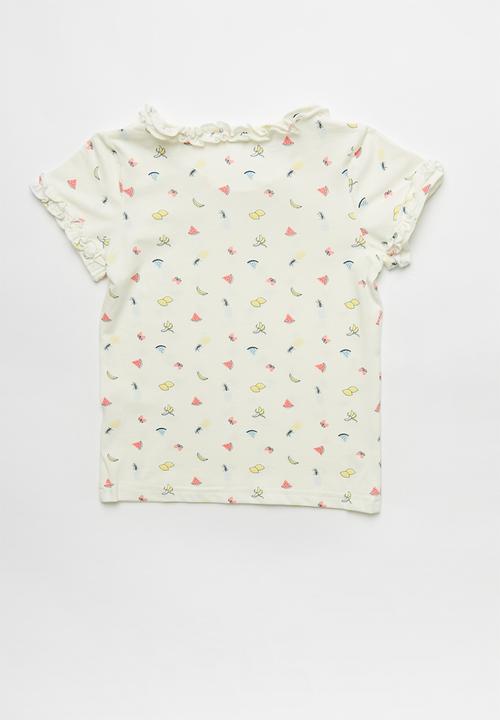 Pop Candy - Boys white printed tee - cream
