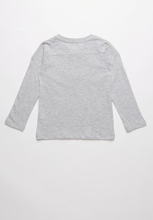 MINOTI - Slub henley top - grey 