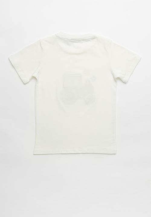 Pop Candy - Boys tractor top - cream