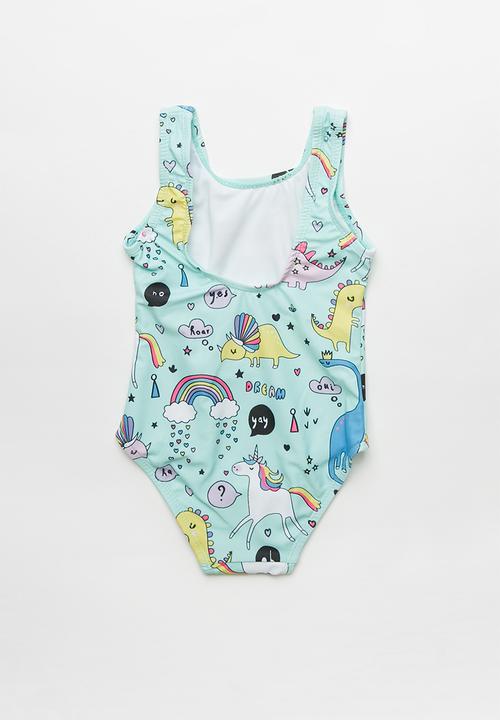 Pop Candy - Multi print one piece - turquoise 
