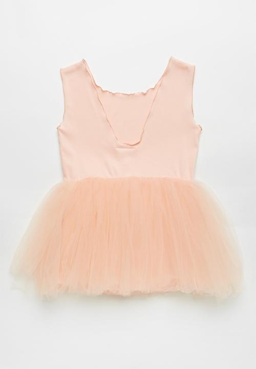 Pop Candy - Combo mesh dress - peach 