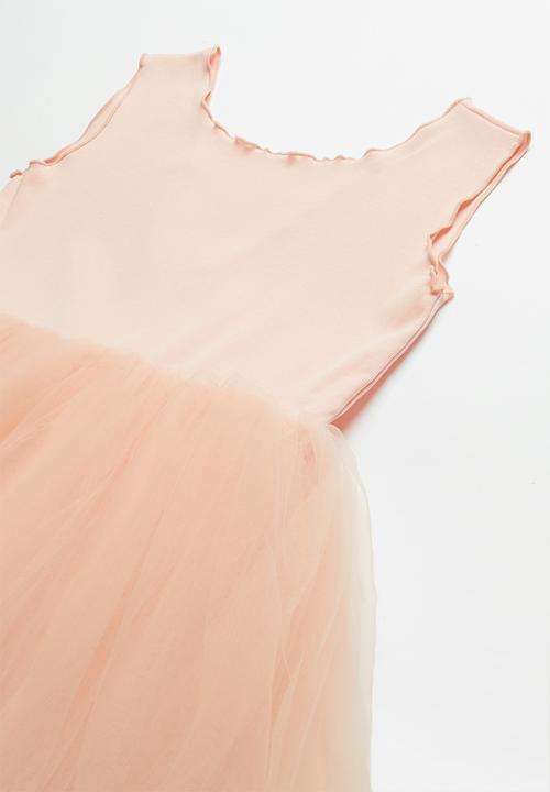 Pop Candy - Combo mesh dress - peach 