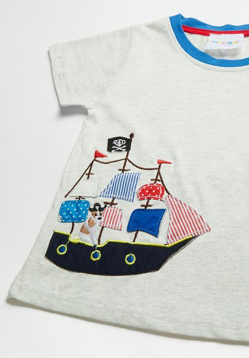 Pop Candy - Pirate ship tee - grey