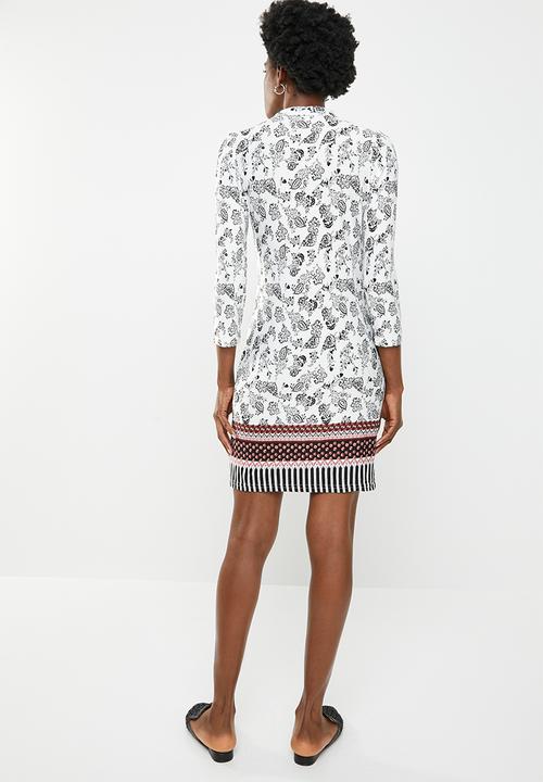 edit - Button front tunic - multi 
