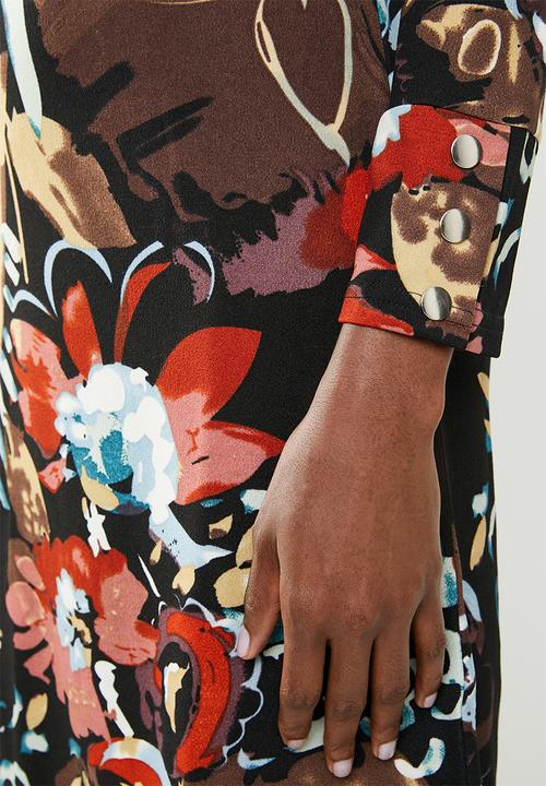 edit - Shift dress with studs - multi
