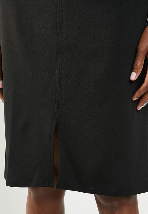 edit - Pencil skirt with belt - black 