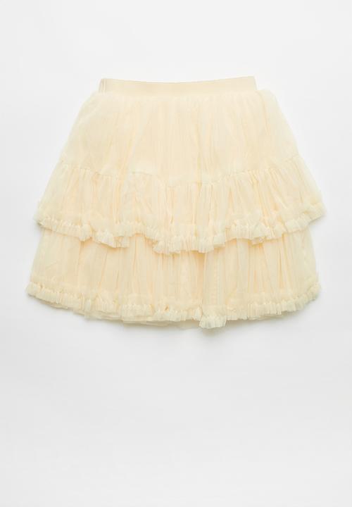 Pop Candy - Layered mesh skirt - peach