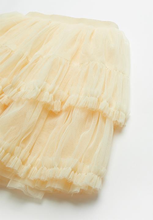 Pop Candy - Layered mesh skirt - peach