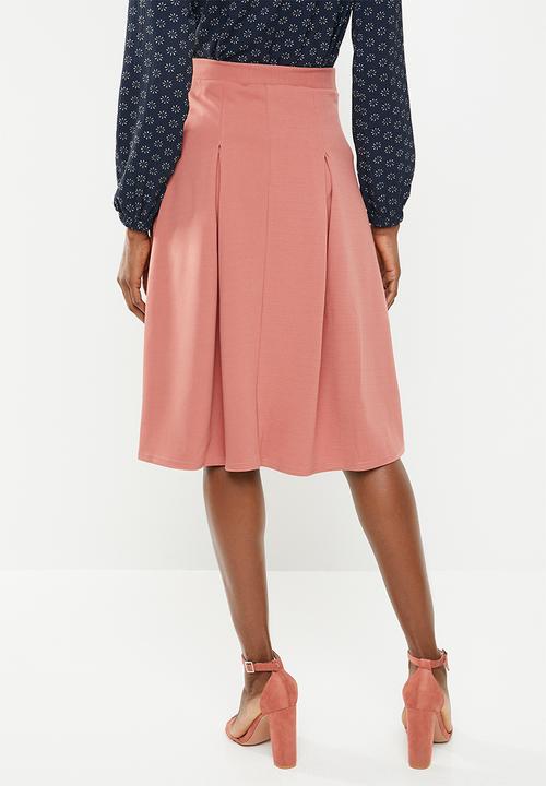 edit - Pleated midi skirt - pink 