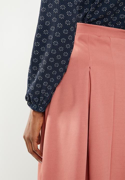 edit - Pleated midi skirt - pink 