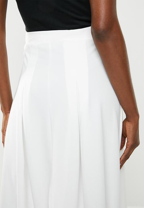 edit - Midi skirt with knife pleats - white 