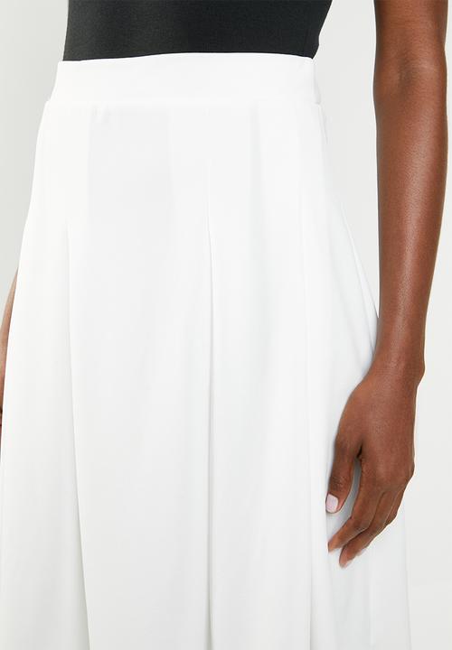 edit - Midi skirt with knife pleats - white 