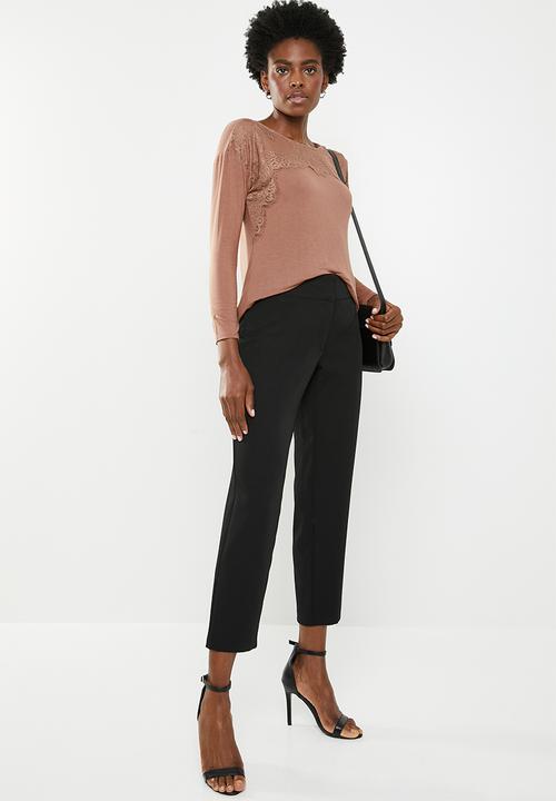 edit - Open back detail top - brown