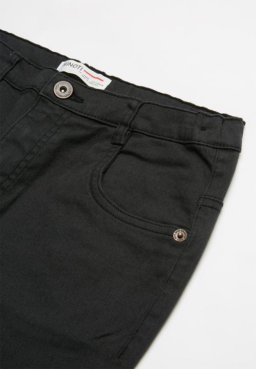 MINOTI - Teens slub twill pant - black