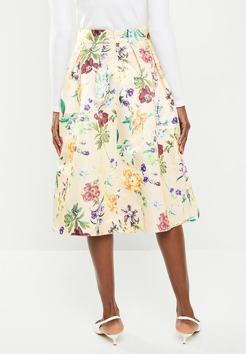 edit - Fit & flare midi skirt - multi
