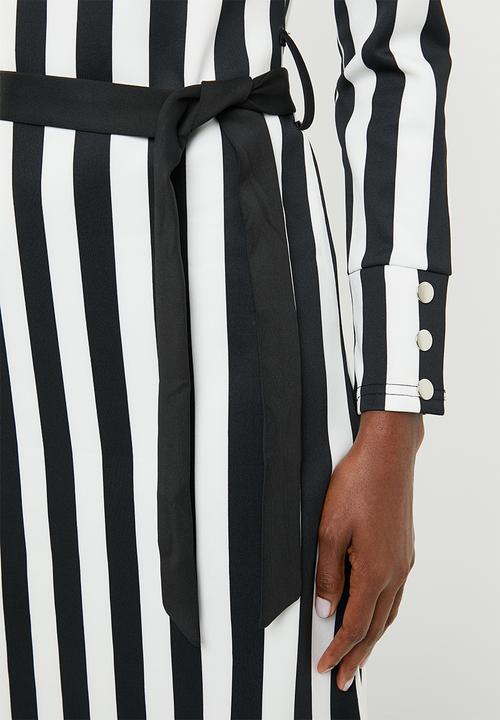 edit - Shift dress with studs - Black & white