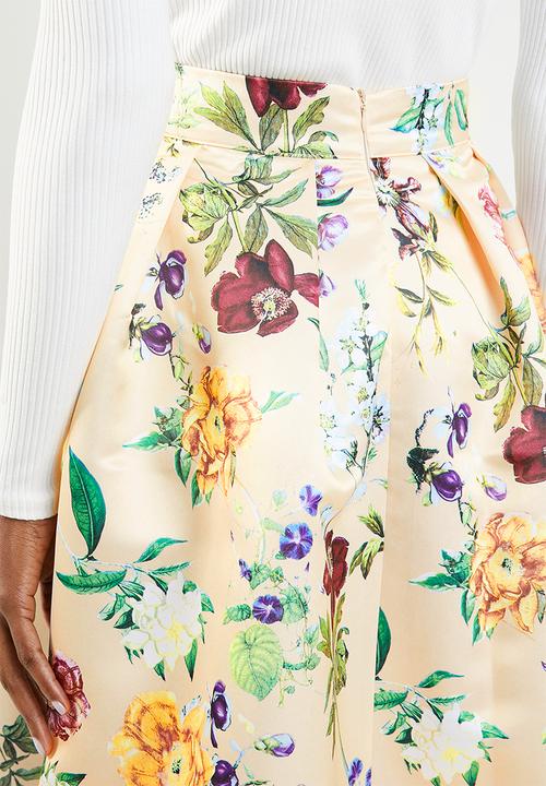 edit - Fit & flare midi skirt - multi