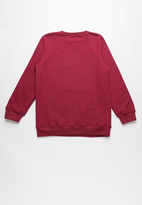 Rebel Republic - 2 pack sweat top - black & burgundy