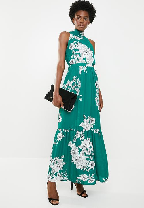 edit - Halterneck maxi dress - green