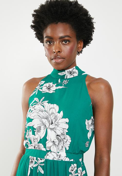 edit - Halterneck maxi dress - green