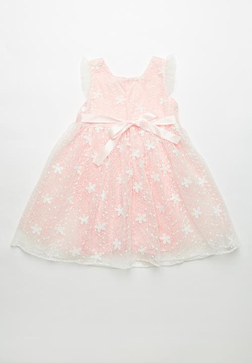 Pop Candy - Mesh dress - pink & white 