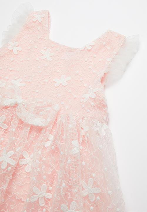 Pop Candy - Mesh dress - pink & white 