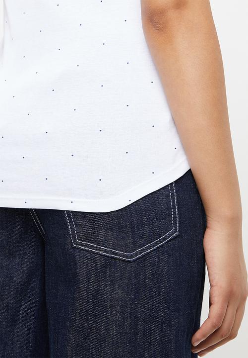 c(inch) - Button down T-shirt - white