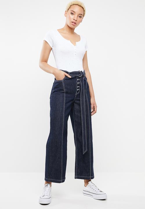 c(inch) - Button down T-shirt - white