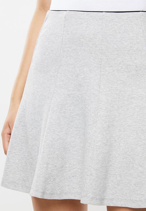 c(inch) - Fit and flare mini skirt - grey