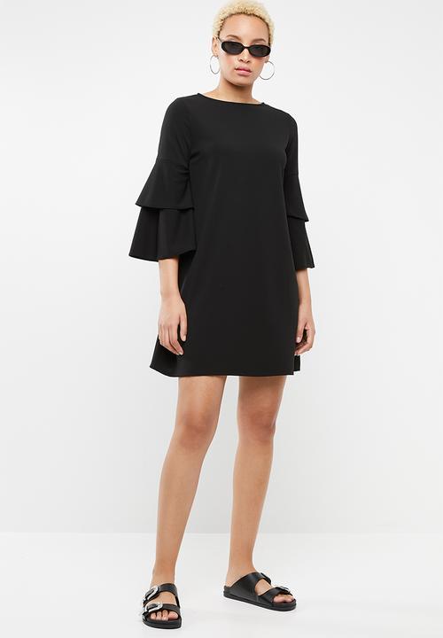 STYLE REPUBLIC - Frill sleeve dress - black