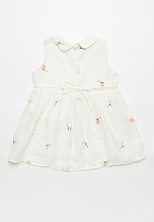 Pop Candy - Girls collared skater dress - white