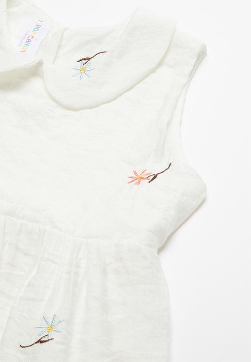 Pop Candy - Girls collared skater dress - white