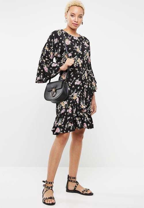 c(inch) - Mock wrap dress - multi