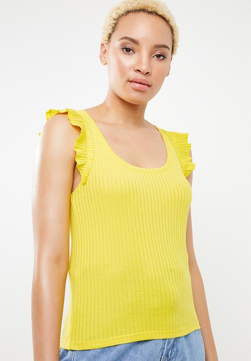 c(inch) - Frill detail tank - yellow