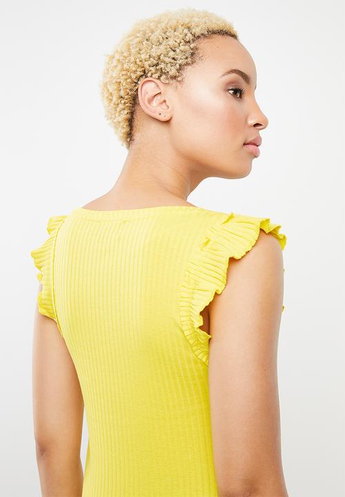 c(inch) - Frill detail tank - yellow