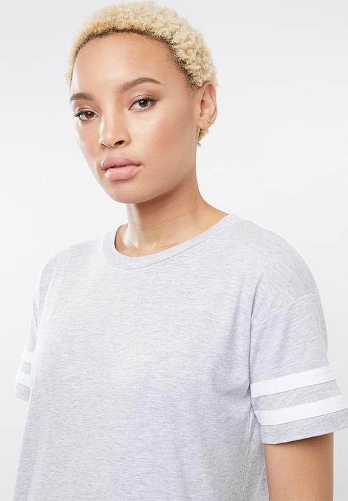 Supré  - The tee dress - white & grey