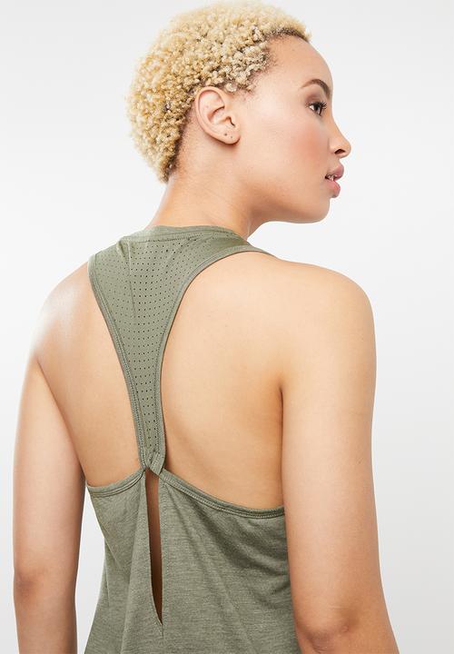 Cotton On - Mesh back drape panel top  - green