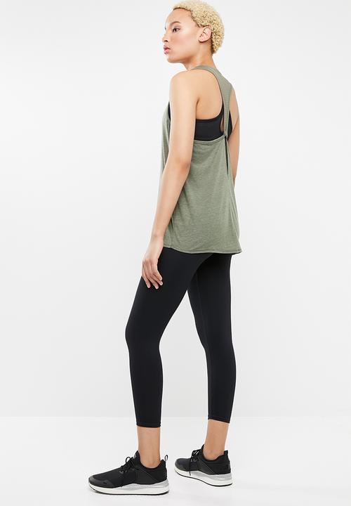 Cotton On - Mesh back drape panel top  - green