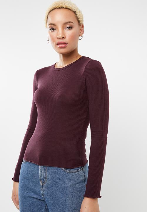 Cotton On - The sister long sleeve top - burgundy 