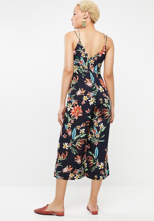 Revenge - Strap detail tropical jumpsuit - multi
